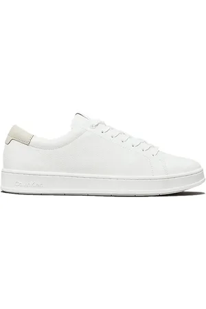 Calvin Klein Sko, Herre, Hvid, 45 EU, Læder, Nabuk Læder Snøresko