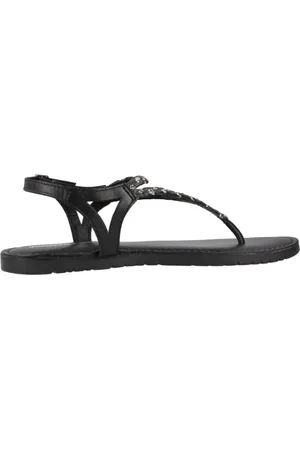 Gioseppo Sko, Dame, Sort, 41 EU, Uld, Stilfulde flade sandaler til kvinder