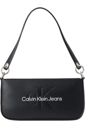 Calvin Klein Taske, Dame, Sort, ONE SIZE, Uld, Skuldertaske - Sort PU Læder