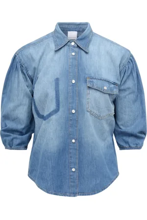 Pinko Bluser & Skjorter, Dame, Blå, XS, Denim, Denim skjorte med stil 104629