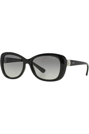 vogue Tilbehør, Dame, Sort, 55 MM, Forår/Sommer Kvinders Acetat Solbriller