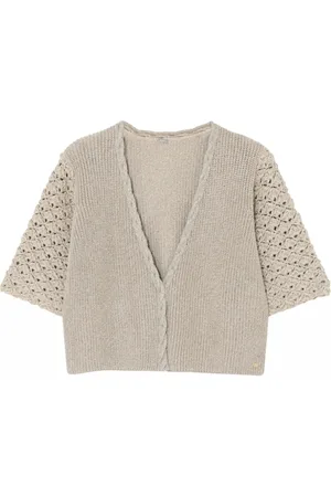 gustav Strik, Dame, , XS, Bomuld, Kortærmet Strik Cardigan Creme