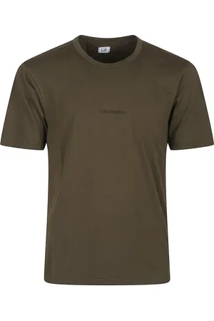 C.P. Company Top, Herre, Grøn, XL, Logo Jersey T-Shirt