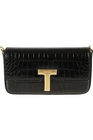 Tom Ford Taske, Dame, Sort, ONE SIZE, Uld, Sort Krokodille Mini Clutch Taske