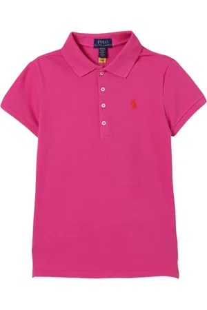 Ralph Lauren Top, unisex, Lyserød, M, Børn Polo Skjorte med Broderet Logo