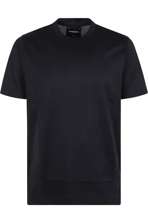Emporio Armani Top, Herre, Blå, L, Bomuld, Marineblå T-shirt