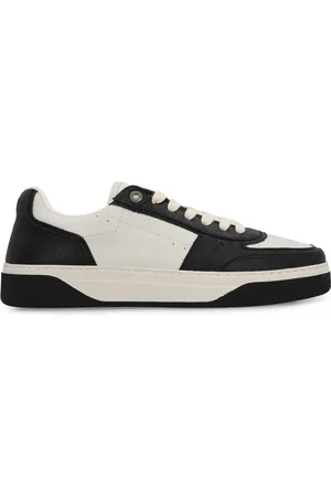 Represent Sko, Herre, Sort, 42 1/2 EU, Læder, Læder lav-top sneakers med farveindsatser