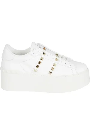 VALENTINO GARAVANI Sko, Dame, Hvid, 38 EU, Uld, Hvide Sneakers til et stilfuldt look