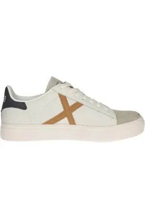 Munich Sko, Herre, Hvid, 40 EU, Læder, Herre Mesh Sneakers Forår/Sommer Stil