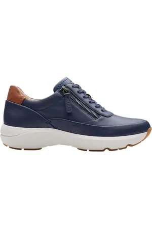 Clarks Sko, Dame, Blå, 39 EU, Læder, Blå Tivoli Zip Dame Sneakers