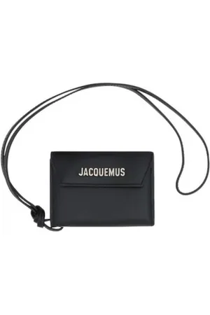 Jacquemus Tilbehør, Herre, Sort, ONE SIZE, Uld, Stilfuldt Kortholder med præget logo