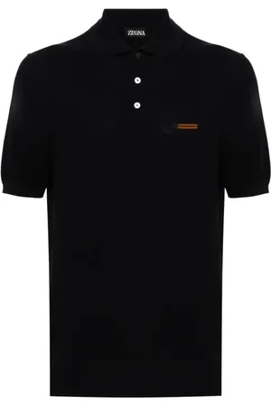 Ermenegildo Zegna Top, Herre, Blå, M, Bomuld, Bomuld Polo Skjorte 3 Knapper Italien