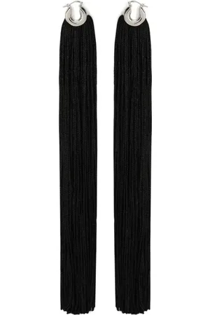 Jil Sander Tilbehør, Dame, Sort, ONE SIZE, Sort Messing Sammensætning Minimalistiske Øreringe