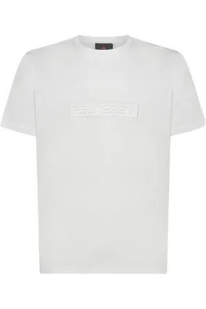 Peuterey Top, Herre, Hvid, M, Bomuld, Hvid Logo Relief T-Shirt Kortærmet