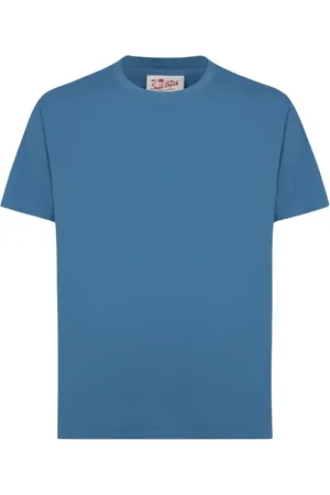 MC2 SAINT BARTH Top, Herre, Blå, M, Bomuld, Bomuld Jersey Broderet T-shirt Dover