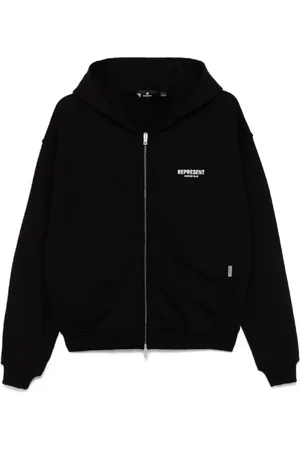Represent Sweathshirts & Hoodies, Herre, Sort, XL, Uld, Sort Zip Hoodie Stilfuld Behagelig Pasform