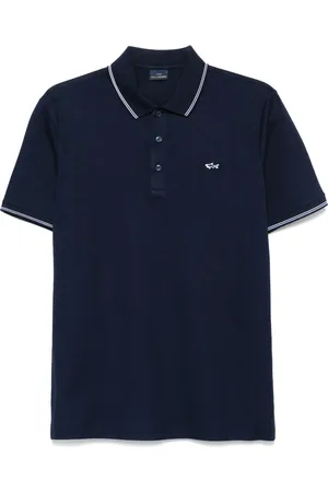 Paul & Shark Top, Herre, Blå, M, Bomuld, Klassisk bomuldspolo
