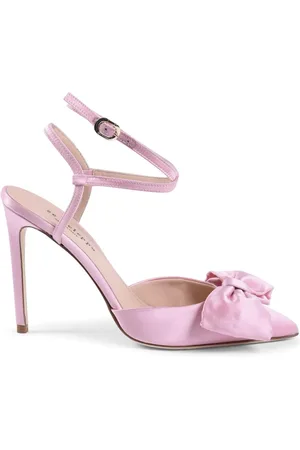 DEE OCLEPPO Sko, Dame, Lyserød, 39 1/2 EU, Satin, Elegante Satin Ankelrem Stilettos
