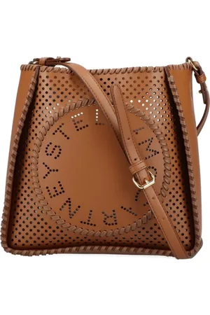 Stella McCartney Taske, Dame, Brun, ONE SIZE, Uld, Brun Læder Skuldertaske Magnetisk Lukning