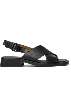 Camper Sko, Dame, Sort, 36 EU, Læder, Flade sandaler