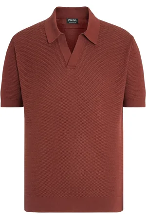 Ermenegildo Zegna Top, Herre, Brun, L, Brun Polo Klassisk Stil