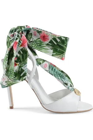 DEE OCLEPPO Sko, Dame, Flerfarvet, 41 EU, Silk Printed High Heel Sko