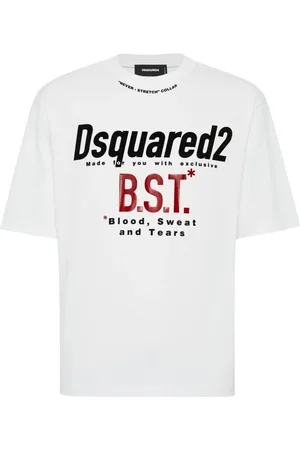 Dsquared2 Top, Herre, Hvid, XS, Uld, Hvid T-shirt med rund hals korte ærmer
