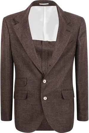Brunello Cucinelli Jakke, Herre, Brun, L, Mørkebrun Deconstructed Jakke
