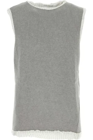 Hed Mayner Top, Herre, Grå, S, Bomuld, Grå Bomuld Strikvest
