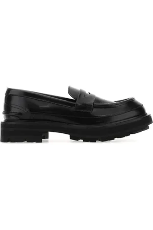 Alexander McQueen Sko, Herre, Sort, 41 EU, Læder, Sort læder loafers
