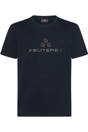 Peuterey Top, Herre, Blå, M, Bomuld, Blå Logo Bogstaver T-Shirt Jersey Bomuld