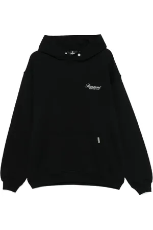 Represent Sweathshirts & Hoodies, Herre, Sort, L, Bomuld, Sort Script Hættetrøje Herre Sweatshirt