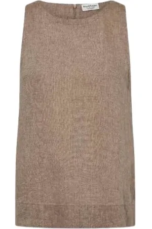 Bruun & Stengade Top, Dame, Brun, M, Linned, Loulia Linned Top