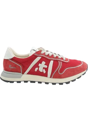 Premiata Sko, Herre, Rød, 41 EU, Røde Sneakers med Ergonomisk Sål