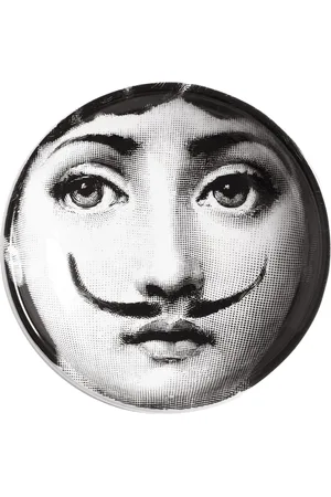 FORNASETTI Home, unisex, Sort, ONE SIZE, Rund Askebæger Tema og Variationer