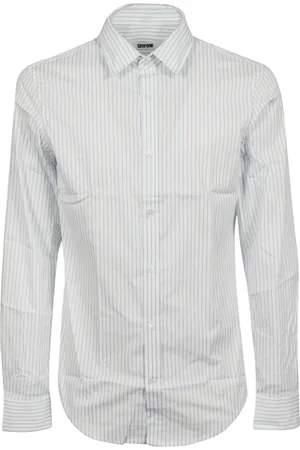 Mauro Grifoni Skjorte, Herre, Hvid, S, Stribede Slim Fit Skjorter