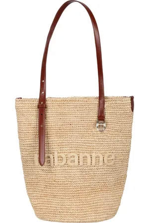 Paco rabanne Taske, Dame, , ONE SIZE, Uld, Logo Raffia Skuldertaske