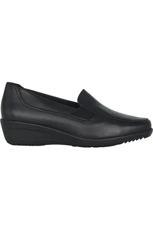 ARA Sko, Dame, Sort, 38 1/2 EU, Læder, Bred pasform dames loafer - sort