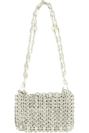 Paco rabanne Taske, Dame, Grå, ONE SIZE, Uld, Iconic 1969 Sølv Nano Taske