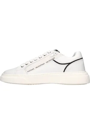 VALENTINO Sko, Herre, Hvid, 42 EU, Læder, Hvide lædersneakers med 4 cm hæl