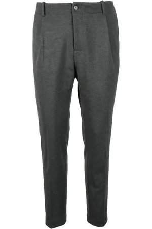 D.A. Daniele Alessandrini Bukser, Herre, Grå, S, Polyester, Elegant Strækbare Polyester Viskose Bukser