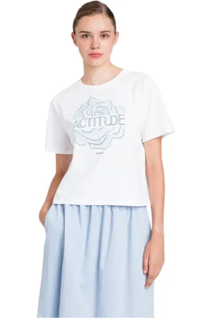 Twin-Set Top, Dame, Hvid, XS, Bomuld, Hvid T-shirts og Polos Kollektion