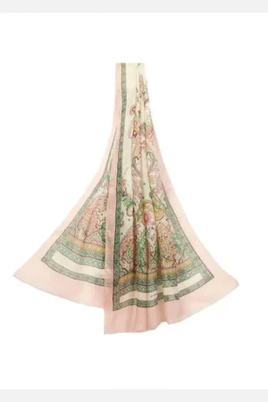 Etro Tilbehør, Dame, Flerfarvet, ONE SIZE, Bomuld, Silketørklæde med Ramage Print