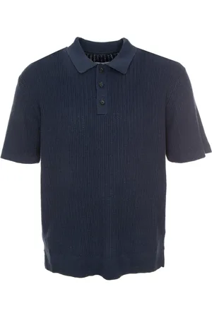 Edmmond Studios Top, Herre, Blå, XL, Sunset Polo Strik Skjorte