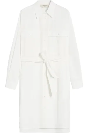 Max Mara Kjole, Dame, Hvid, XS, Hvid poplin skjortekjole
