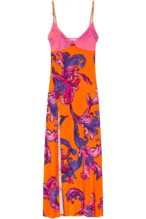 VERSACE Kjole, Dame, Flerfarvet, S, Barocco Outline Kjole