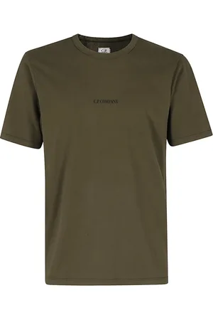 C.P. Company Top, Herre, Grøn, 2XL, Farvet Logo T-shirt