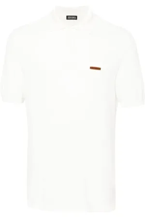 Ermenegildo Zegna Top, Herre, Hvid, 2XL, Bomuld, Bomuld Polo Skjorte 3 Knapper Italien