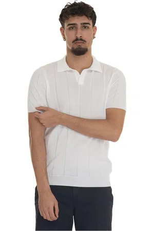 Gran Sasso Strik, Herre, Hvid, 3XL, Klassisk Polo Skjorte til Mænd
