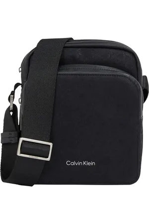 Calvin Klein Taske, Herre, Sort, ONE SIZE, Læder, Sort læder crossbody taske